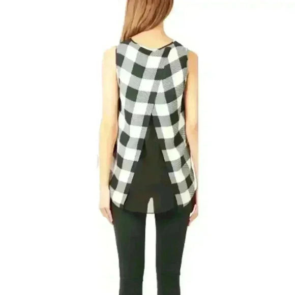Rag & Bone Women's Forest Green and Ivory Harper Magnified Houndstooth Top XS - Picture 7 of 13